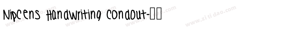 NipCens Handwriting CondOut字体转换